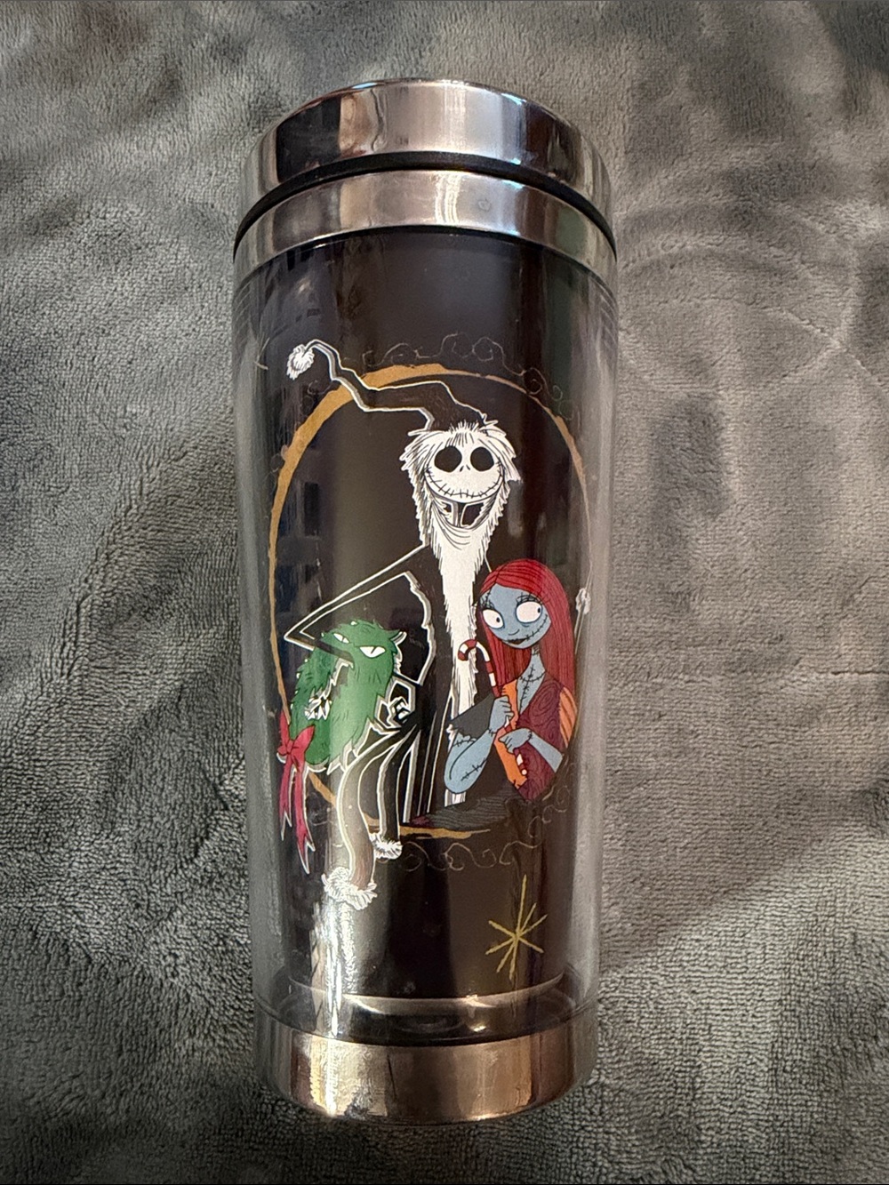 The Nightmare Before Christmas Black Character Travel Tumbler - Unbranded